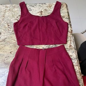 Lulus burgundy co-ord. NWOT